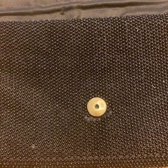 2/$15 Vintage Black Beaded Holiday Fair String Purse - Picture 4 of 9
